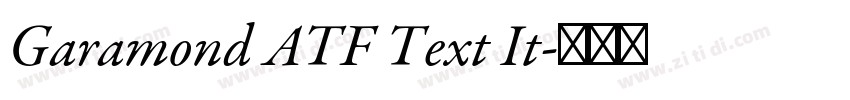 Garamond ATF Text It字体转换